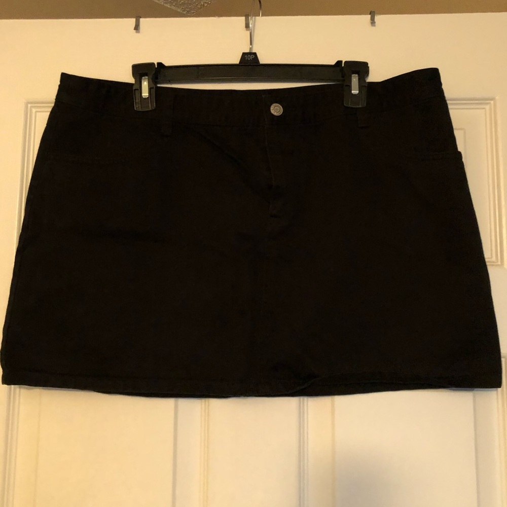 Old Navy Black Cotton Mini Skirt 16 EUC